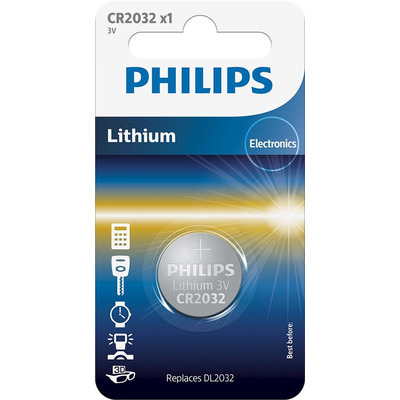 Батарейка Philips литиевая CR2032 блистер, 1 шт