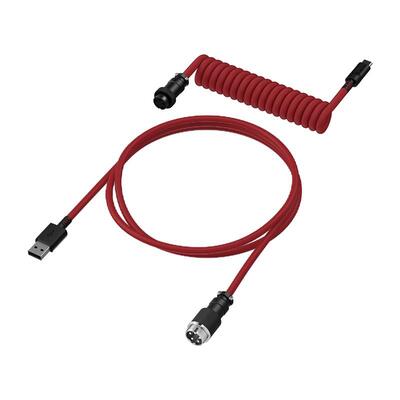 Кабель HyperX USB-A – USB-C, спіральний, 1.37 м Red/Black (6J677AA)