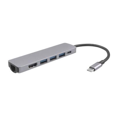 USB хаб 2Е USB-C Slim Alluminum Multi-Port 6in1 (2EW-2684)