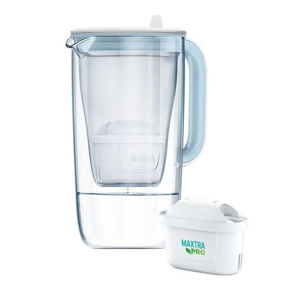 Фільтр-глечик Brita Glass Jug One, скляний, 2.5л, синій