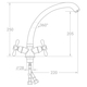 Смеситель s70 ½" для кухни гусь ухо на гайке TAU VD-4B461C (9870110)