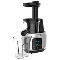 Соковыжималка Tefal Juice&Clean шнековая 150Вт, чаша-0.8л, жмых-0.8л, пластик, серебристо-черный