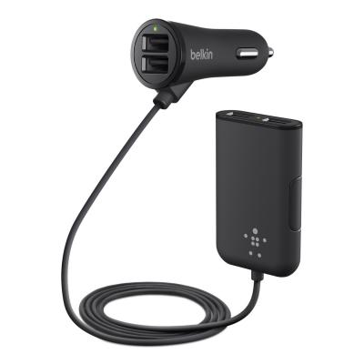 Автомобильное зарядное устройство для Belkin Road Rockstar USB Charger (2 USB x 2.4A + 2 USB x 1.2A) Black (F8M935bt06-BLK)