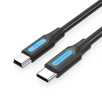 Кабель Vention USB Type-C - мини USB (M/M), 1.5 м, Black (COWBG)