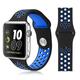 Ремешок BeCover Nike Style для Samsung Galaxy (20mm)/Watch 5/ Watch 4 40/44mm/Watch 4 Classic 42mm/Watch Active/Active 2 40/44mm/Watch 3 41mm/Gear S2/Classic/Gear Sport Black-Blue (705692)