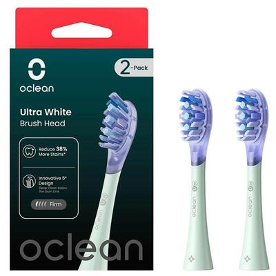 Насадка для зубной электрощетки Oclean UW01 G02 Ultra White Brush Head Green (2 шт) (6970810553529)