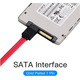 Кабель SATA 3.0 7pin, F/F, 0.5 м, L-конектор, Red Vention