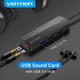 Хаб USB 3.0 -> 4хUSB 3.0/2хTRS Audio/USB Micro 1.0 м. Vention