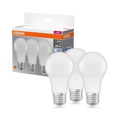 Набір ламп 3шт OSRAM LED E27 8.5Вт 4000К 806Лм A60