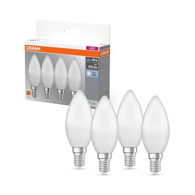 Набір ламп 4шт OSRAM LED E14 4.9Вт 2700К 470Лм B40