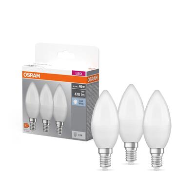 Набір ламп 3шт OSRAM LED E14 4.9Вт 4000К 470Лм B40