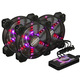 Набор Frime RGB-вентиляторов + Fun hub + ДУ Frime Iris Flicker KIT (IRISFLICKERKIT), 120х120х25, 6-pin