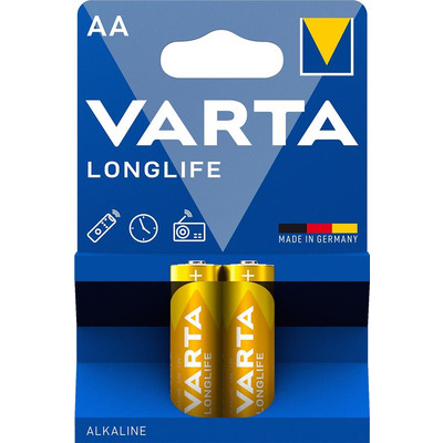 VARTA Батарейка LONGLIFE AA BLI 2 ALKALINE