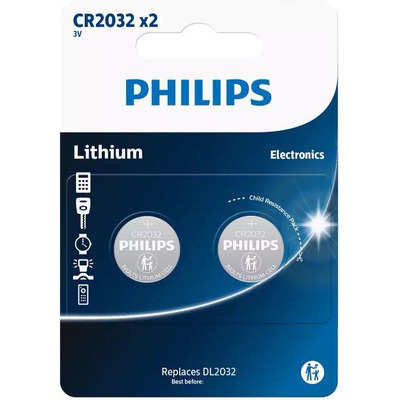 Батарейка Philips   літієва CR2032  блістер, 2 шт