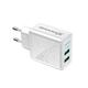 Мережевий зарядний пристрій Grand-X CH-60W (2xUSB 3.1А) White