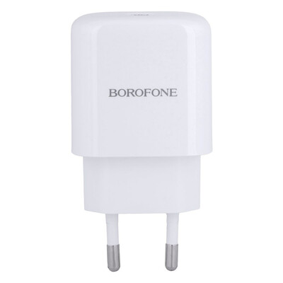 Мережевий зарядний пристрій Borofone BN3, PD 20W, QC 3.0, White