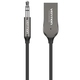 автомобільний аудіоприймач AUX TRS 3.5мм USB Bluetooth 5.0 Coiled Cable 1.5M Gray Zinc Alloy