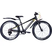 Велосипед 24" Discovery QUBE Vbr 2024 (черно-желтый (м))