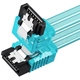 Кабель SATA 3.0 7pin, F/F, 0.5 м, L-конектор, Blue Vention