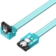 Кабель SATA 3.0 7pin, F/F, 0.5 м, L-конектор, Blue Vention