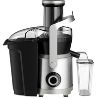 Соковитискач Tefal Nutri XXL відцентрований 1000Вт, чаша-0.8л, жмих-2.2л, жолоб на ціле яблуко, пластик/метал, чорний-нержавіюча сталь