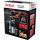 Соковитискач Tefal Nutri XXL відцентрований 1000Вт, чаша-0.8л, жмих-2.2л, жолоб на ціле яблуко, пластик/метал, чорний-нержавіюча сталь