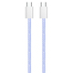 Кабель ColorWay USB Type-C + USB Type-C (M/M), 3.0 А, 1 м, Purple (CW-CBPDCC061-PU)