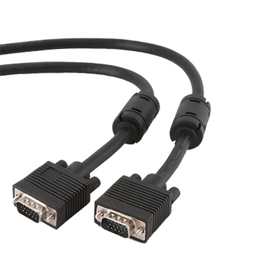 Кабель Cablexpert (CC-PPVGA-10-B) VGA-VGA HD15M/HD15M с 2-мя фер. кольцами, двойной экран, черный, 3м