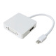 Перехідник mini DisplayPort M --> HDMI/DisplayPort/DVI (24+5), FHD 1080p, кабель 0.2 м