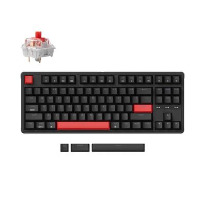 Клавіатура механічна Keychron C3 Pro 87Key, K pro Brown, USB-A, QMK, Hot-swap, EN/UKR, RGB, чорний