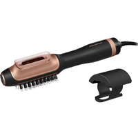 Фен-щітка Rowenta Reverso Dry&Brush 2в1, 1200Вт, 3 режими, іоніз-я, хол. обдув, насадок-2, кераміка, чорний-золотистий