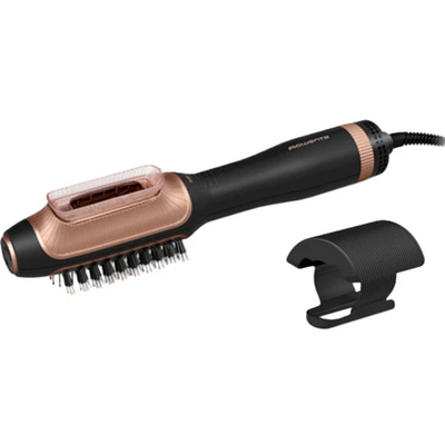 Фен-щітка Rowenta Reverso Dry&Brush 2в1, 1200Вт, 3 режими, іоніз-я, хол. обдув, насадок-2, кераміка, чорний-золотистий