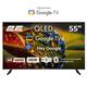 Телевізор 55" 2E QLED 4K 60Hz Smart Google TV Black