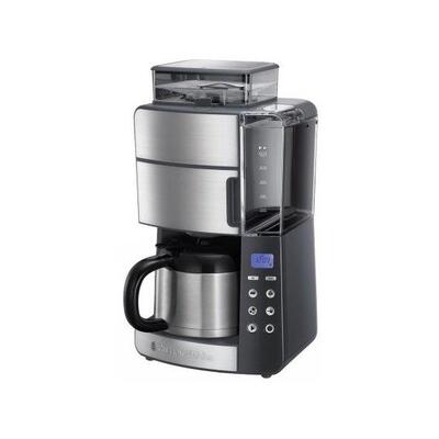 Кавоварка Russell Hobbs крапельна Grind and Brew 1л, мелена, LED-дисплей, сріблясто-чорний