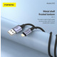 Кабель Foneng X95 Metal Head Braided Cable (3A) USB - Lightning, 1.2 м, Black (X95-CA-IP)