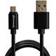 Кабель Grand-X USB - micro USB (M/M), 2.1A, металлическая оплетка, 1 м, Black (MM-01B) гифтбокс  с окном