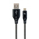 Кабель Cablexpert USB - micro USB (M/M), 2.1 А, премиум, 2 м, черный (CC-USB2B-AMmBM-2M-BW)