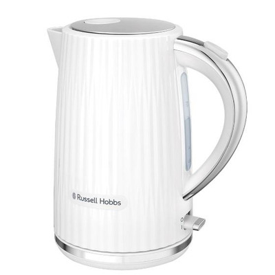 Електрочайник Russell Hobbs Eden, 1.7л, нержавіюча сталь, пластик, білий