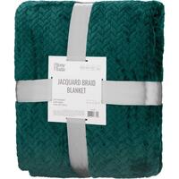 Плед Ardesto Jacquard Braid 160х200см, 100% поліестер, смарагдовий