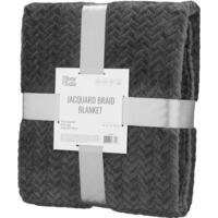 Плед Ardesto Jacquard Braid 160х200см, 100% поліестер, сірий