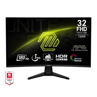 Монітор MSI 31.5" MAG 32C6 2xHDMI, DP, Audio, VA, 180Hz, 1ms, sRGB 101%, CURVED, AdaptiveSync