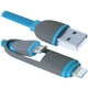 Кабель DEFENDER USB10-03BP USB(AM)-MicroUSB+Lightning синій 1м