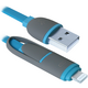 Кабель DEFENDER USB10-03BP USB(AM)-MicroUSB+Lightning синій 1м