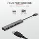 Trust Halyx Aluminium 4-Port Mini USB Hub