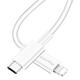 Кабель ColorWay USB Type-C - Lightning (M/M), 3.0 А, 1 м, White (CW-CBPDCL032-WH)