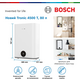 Водонагрівач електр. BOSCH плаский слім Tronic 4500, 80л, 1.5кВт, ун. монтаж, електр. кер-ння, B, білий