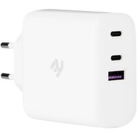 Мережевий ЗП 2Е Wall Charger GaN 65W USB-C PD3.0 Dual, QC3.0, White (2E-WC3USB65W-W)