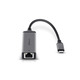 Адаптер REAL-EL CE-150 USB Type-C - RJ45 (M/F), 0.1 м, Black (EL123110004)