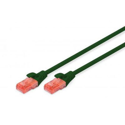 Патч-корд DIGITUS CAT 6 UTP, 0.5м, AWG 26/7, Cu, LSZH, Green (DK-1617-005/G)