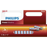 Philips Батарейка Power Alkaline AAA щелочная блистер, 12 шт